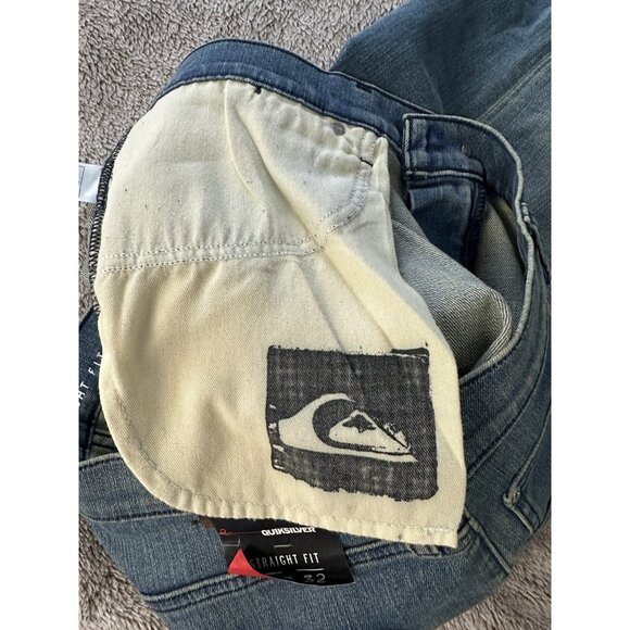 Quiksilver Men’s Jeans Blue Straight Fit Size 36x32 New - Picture 13 of 16